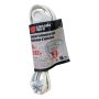 3 Outlet Plug Indoor Extension Cord-White 1.82M