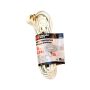 3 Outlet Plug Indoor Extension Cord-White 3.65M