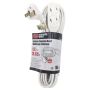 3 Outlet Plug Indoor Extension Cord-White 3.65M
