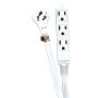 3 Outlet Angled Plug Indoor Extension Cord 16/3 3.04M