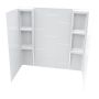 Contemporary Vertical Acrylic Appliqué Tub Surround-58"