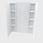 Contemporary Vertical Acrylic Appliqué Tub Surround-80"
