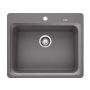 Vision 1 Bowl Drop In Sink-Cinder