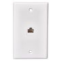 CAT 5E/6 Data Wall Plate 1 Jack-White