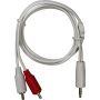 3.5 mm "Y" To RCA Plugs-White