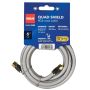 6' RG6 Quad Shield Coax Cable-Grey
