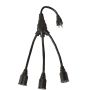 3 Outlet Indoor Power Cord Splitter 18" Length