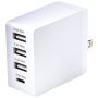 Wall Charger With 3 USB-A And 1 USB-C 4.8A Total