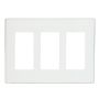 Decora Screwless Wallplate 3 Gang-White