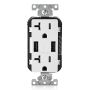 Decora USB Charger 20A Receptacle Type-A-White
