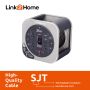 Link2Home 25ft Cord Reel 16AWG 3 Outlets 2 USB Grey