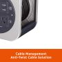 Link2Home 25ft Cord Reel 16AWG 3 Outlets 2 USB Grey