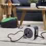 Link2Home 25ft Cord Reel 16AWG 3 Outlets 2 USB Grey
