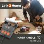 Link2Home Power Handle 20ft. 14AWG 2 Outlets 2 USB Black