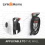 Link2Home Power Handle 20ft. 14AWG 2 Outlets 2 USB Black
