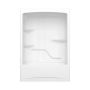 Camelia 3 Piece Curved Grab Bar-White