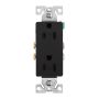 15 A Black Tamper Resistant Decorator Duplex Receptacle