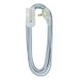 8’ Fabric Cord With 3 Outlets (Grey)