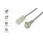 8’ Fabric Cord With 3 Outlets (Grey)