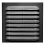15" X 15" Standard Square Gable Vent- Black