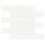 2"x6" Soho Canvas White Brick Glossy Porcelain Mosaic 9.47SF