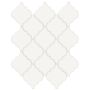 Soho Canvas White Beveled Arabesque Porcelain Mosaic 9.69