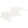 2” x 6” Soho Canvas White Herringbone Glossy Porcelain 9.47S