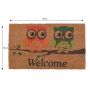 Owl Welcome 18" x 30" Coir Mat