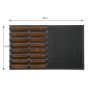 Tapis Utilitaire Caoutchouc et Demi-Brosse Coco 18" x 30"