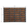 Tapis Utilitaire Caoutchouc et Brosse en Coco 16" x 24"