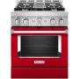 30" Gas Range with Even-Heat™ True Convection Red