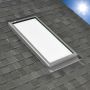 21-1/2" x 38-3/8" Grey Fixed Deck Mount Skylight