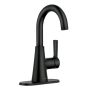 Mikah One Handle High Arc Bathroom Faucet- Matte Black
