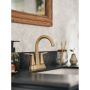Mikah Bronzed Gold Two Handle High Arc Bathroom Faucet