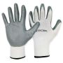 Nitrile Coated Gloves Grey/White