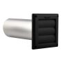 Hotte de ventilation à persiennes 4" Noir
