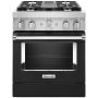 30" Dual Fuel Range w/ Even-Heat™ True Convection Black