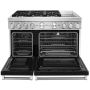 48" Dual Fuel Range w/ Even-Heat™ True Convection Black