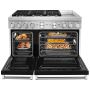 48" Dual Fuel Range w/ Even-Heat™ True Convection Black