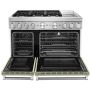 48" Dual Fuel Range w/ Even-Heat™ True Convection Green