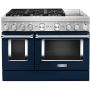 48" Dual Fuel Range w/ Even-Heat™ True Convection Ink Blue