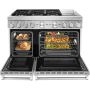 48" Dual Fuel Range w/ Even-Heat™ True Convection Ink Blue