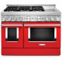 48" Dual Fuel Range w/ Even-Heat™ True Convection Red