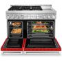 48" Dual Fuel Range w/ Even-Heat™ True Convection Red