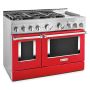 48" Dual Fuel Range w/ Even-Heat™ True Convection Red