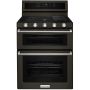 30" 5 Burner Gas Double Oven Convection Range