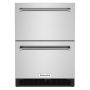 24" Undercounter Double-Drawer Refrigerator Stainless Steel