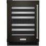 24" Wine Cellar with Glass Door & Metal Front Racks