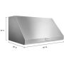 36" Commercial-Style Wall Mount Hood Shell
