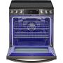 6.3 cu ft. Smart Electric Slide-in Range - Black Stainless